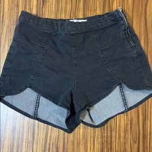 Free people black denim shorts size 27